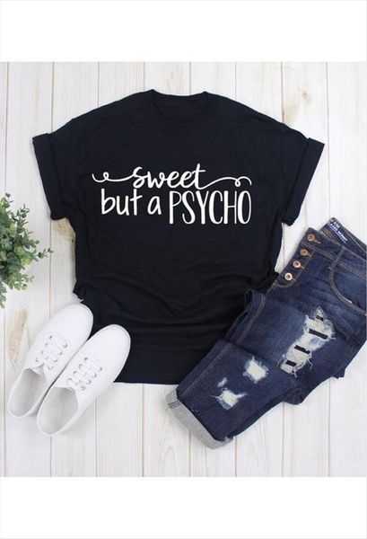 sweet but a psycho fashion summer tumblr graphic t shirt o neck short sleeve summer casual tshirt women shirts with sayings, White
sweet but a psycho fashion summer tumblr graphic t shirt o neck short sleeve summer casual tshirt women shirts with sayings, White