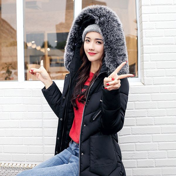 2021 new parkas wadded womens fur coat collar with hood female winter jacket fine fashion cotton down jackets parka mujer wxf211 uffl, Black
2021 new parkas wadded womens fur coat collar with hood female winter jacket fine fashion cotton down jackets parka mujer wxf211 uffl, Black