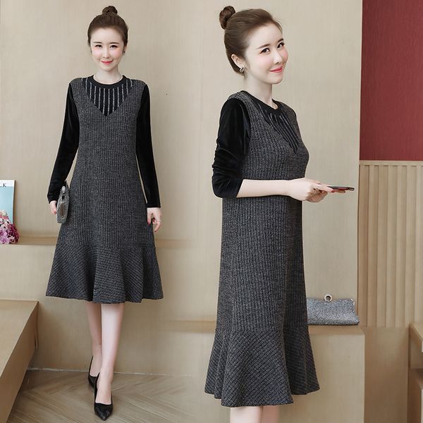 womens plus size dressed in autumn blouse knitted or crocheted shredded winter to line work dresses mfeq, Black;gray
womens plus size dressed in autumn blouse knitted or crocheted shredded winter to line work dresses mfeq, Black;gray