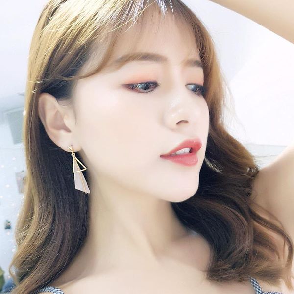 Korean version simple temperament geometric triangle long asymmetric earrings women couple jewelry loved ones girlfriends gifts, Silver
Korean version simple temperament geometric triangle long asymmetric earrings women couple jewelry loved ones girlfriends gifts, Silver