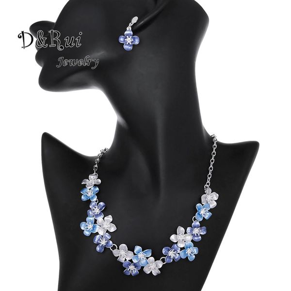 fashion enamel flower necklaces earrings sets for women girl chains choker pendant statement accessories necklace jewelry set, Silver
fashion enamel flower necklaces earrings sets for women girl chains choker pendant statement accessories necklace jewelry set, Silver