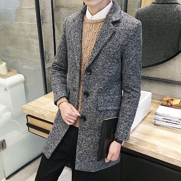 trendy men's medium and long woolen versatile, small fresh grain windbreaker coat, main promotion, Tan;black
trendy men's medium and long woolen versatile, small fresh grain windbreaker coat, main promotion, Tan;black