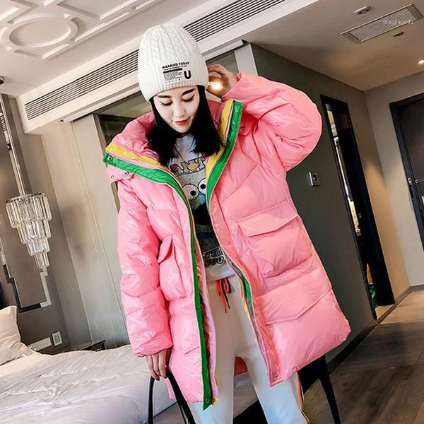 2020 new winter women casual long thick down cotton coat female warm loose jacket hooded shining fabric parkas outwear a1591, Black
2020 new winter women casual long thick down cotton coat female warm loose jacket hooded shining fabric parkas outwear a1591, Black