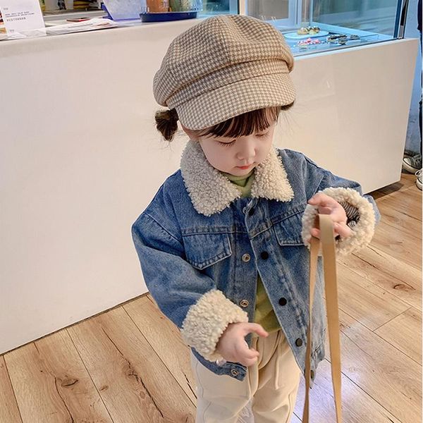 2020 baby girl winter coat cashmere warm denim coats jackets girls kids thicken wear children clothing, Blue;gray
2020 baby girl winter coat cashmere warm denim coats jackets girls kids thicken wear children clothing, Blue;gray