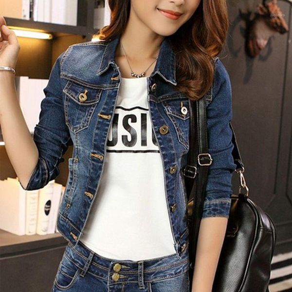 ladies blue long sleeve slim female lapel collar denim jacket woman casual solid color short coat1, Black;brown
ladies blue long sleeve slim female lapel collar denim jacket woman casual solid color short coat1, Black;brown