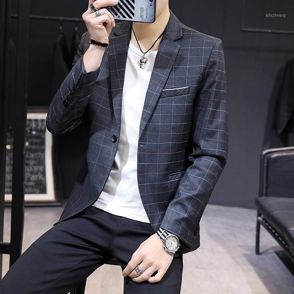 2020 autumn men's long sleeve blazer men's business casual slim plaid suit jacket m-3xl1, White;black
2020 autumn men's long sleeve blazer men's business casual slim plaid suit jacket m-3xl1, White;black