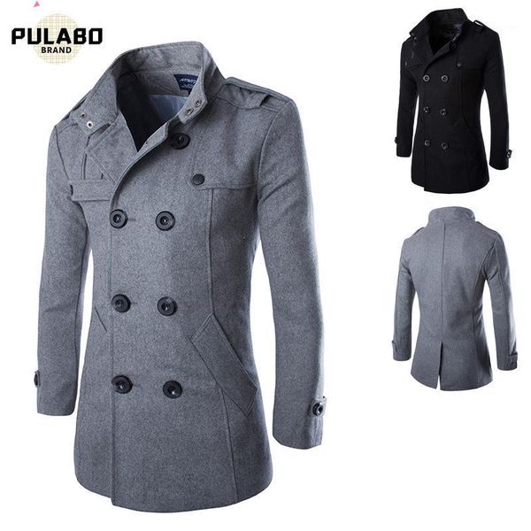 men winter wool coat men's new solid color simple blends woolen pea coat male trench casual overcoat 20201, Tan;black
men winter wool coat men's new solid color simple blends woolen pea coat male trench casual overcoat 20201, Tan;black