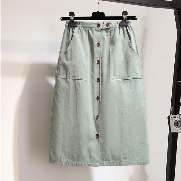 midi skirt women spring summer knee length fashion korean high waist a line skirts female casual sun school skirt with button1, Black
midi skirt women spring summer knee length fashion korean high waist a line skirts female casual sun school skirt with button1, Black