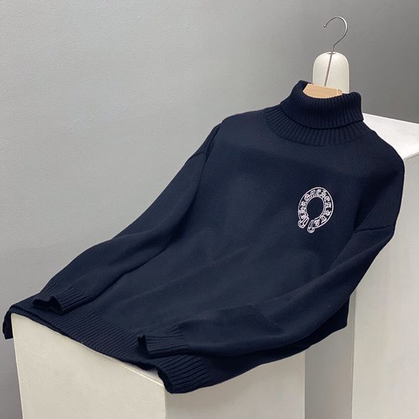 autumn and winter new chrome ch hearts leather embroidered cross high neck lapel street knit loose long sweater, White;black
autumn and winter new chrome ch hearts leather embroidered cross high neck lapel street knit loose long sweater, White;black
