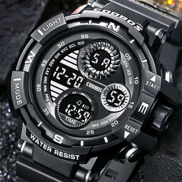 electronic waterproof luminous watch men's coobos watch multifunctional outdoor sports watch 0990ax3p, Slivery;brown
electronic waterproof luminous watch men's coobos watch multifunctional outdoor sports watch 0990ax3p, Slivery;brown