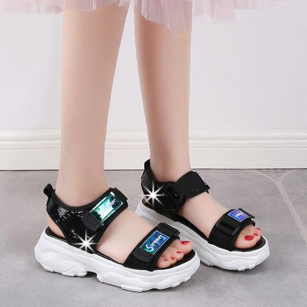 sandals 2021 female women's summer shoes fashion platform height increasing solid casual ladies beach zapatillas mujer, Black
sandals 2021 female women's summer shoes fashion platform height increasing solid casual ladies beach zapatillas mujer, Black