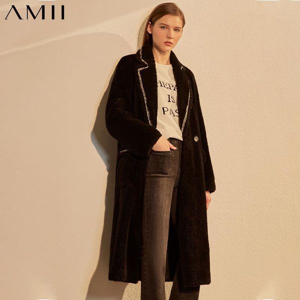 amii minimalism winter women's coat fashion 100%cashmere patchwork lapel knee-lengthwinter coat womenwinter women 12020369, Black
amii minimalism winter women's coat fashion 100%cashmere patchwork lapel knee-lengthwinter coat womenwinter women 12020369, Black