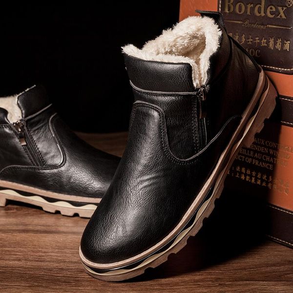 мода зимняя обувь мужчины снег boots кожа keep warm короткие сапоги с меховой мужчины голеностопного black high quality botas
мода зимняя обувь мужчины снег boots кожа keep warm короткие сапоги с меховой мужчины голеностопного black high quality botas