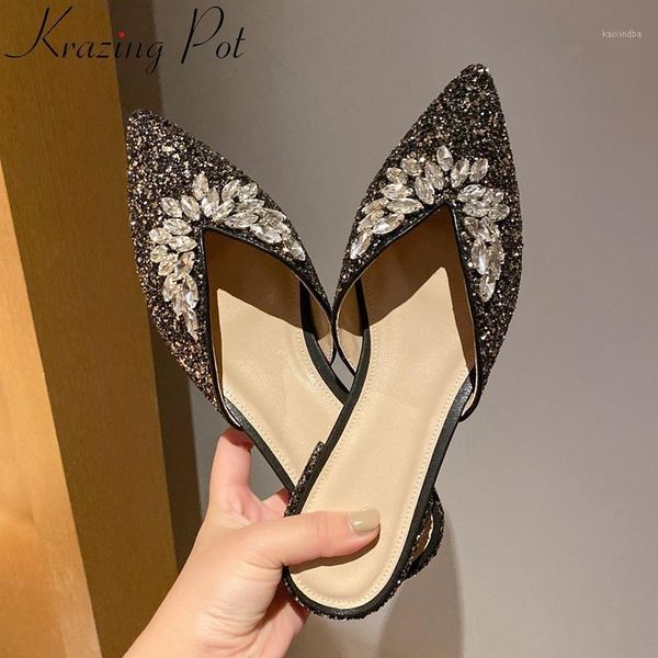 krazing pot 2020 new fashion bling women outside slipper slip on slingback pointed toe rhinestone spring daily summer shoes l5f11, Black
krazing pot 2020 new fashion bling women outside slipper slip on slingback pointed toe rhinestone spring daily summer shoes l5f11, Black