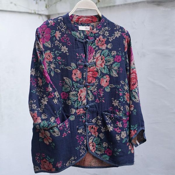 johnature cotton linen fashion retro stand plate buckle print cardigan shirt 2020 spring summer new 3 color all-match women 1, White
johnature cotton linen fashion retro stand plate buckle print cardigan shirt 2020 spring summer new 3 color all-match women 1, White