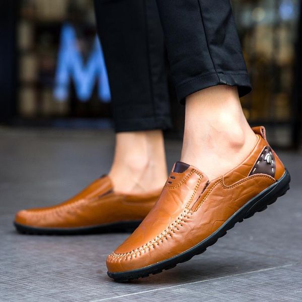 concise fashion men leather loafer shoes solid spring autumm slip on driving shoes soft comfy flat footwear, Black
concise fashion men leather loafer shoes solid spring autumm slip on driving shoes soft comfy flat footwear, Black