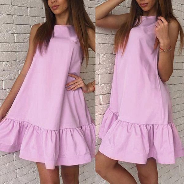 sleeveless 2021 new summer dress solid color women casual straight ruffles mini dress party club loose dresses vestidos, Black;gray
sleeveless 2021 new summer dress solid color women casual straight ruffles mini dress party club loose dresses vestidos, Black;gray