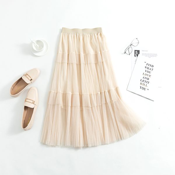 2021 new spring summe sweet cake layered long mesh skirts women elastic high waist ruffled vintage tiered tulle pleated skirt 438h, Black
2021 new spring summe sweet cake layered long mesh skirts women elastic high waist ruffled vintage tiered tulle pleated skirt 438h, Black