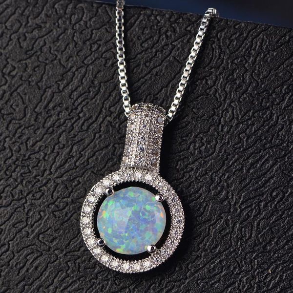 multi color elegant pendant necklace opal charms cubic zirconia 925 sterling silver color necklaces women jewelry hern0003
multi color elegant pendant necklace opal charms cubic zirconia 925 sterling silver color necklaces women jewelry hern0003