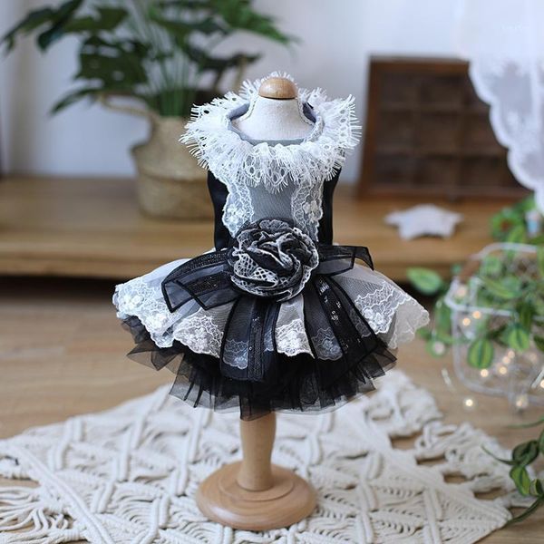 handmade dog clothes dog dress classic black white lace rose party evening gown poodle maltese yorkie drop shiping1
handmade dog clothes dog dress classic black white lace rose party evening gown poodle maltese yorkie drop shiping1