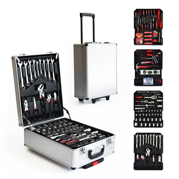 186 sets of tool sets pull rod tools aluminum case four layer hardware combination auto repair tool set for household use
186 sets of tool sets pull rod tools aluminum case four layer hardware combination auto repair tool set for household use