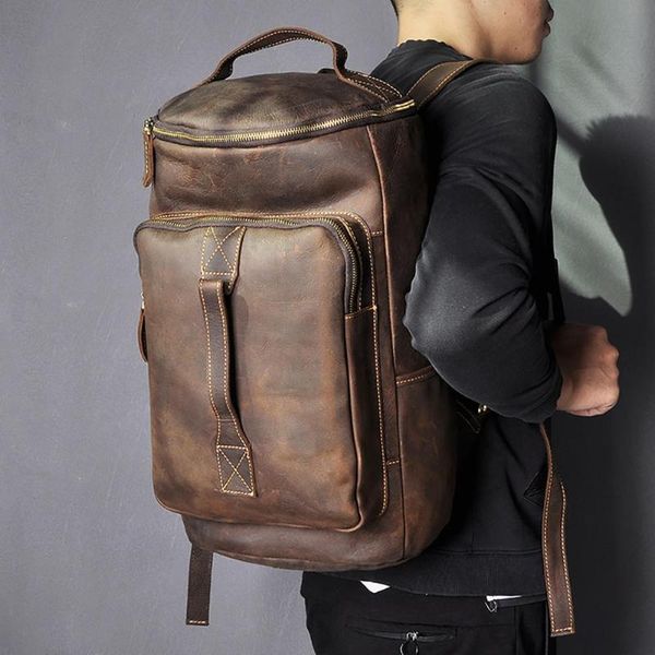 men original leather fashion large travel university college school bag designer male backpack daypack student lapbag 3058
men original leather fashion large travel university college school bag designer male backpack daypack student lapbag 3058