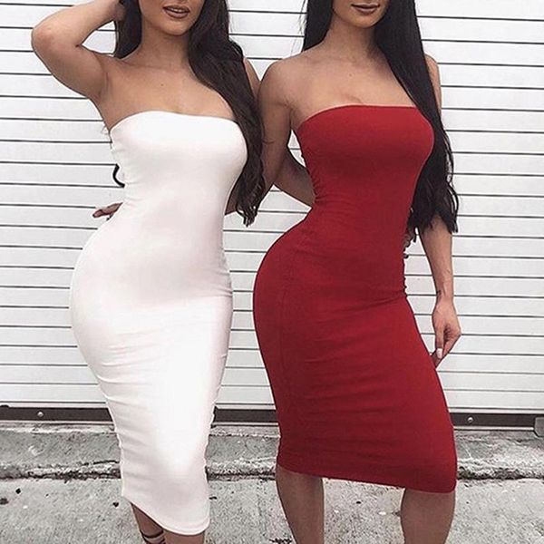 women vestido ladies strapless backless dress women stretch sleeveless slim solid color deress for1, Black;gray
women vestido ladies strapless backless dress women stretch sleeveless slim solid color deress for1, Black;gray