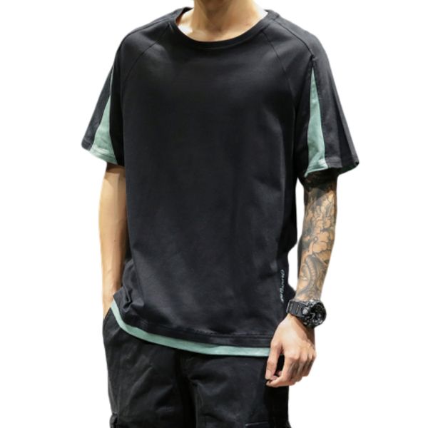 t-shirt men summer youth pop 0-neck cotton loose short-sleeved male stitching streetwear oversized t shirt kg-93, White;black
t-shirt men summer youth pop 0-neck cotton loose short-sleeved male stitching streetwear oversized t shirt kg-93, White;black