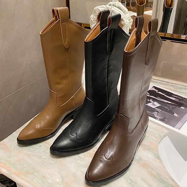 boots 2021 woman retro pointed toe riding lasdies fashion long booties khaki leather luxury design zippers comfortable shoes, Black
boots 2021 woman retro pointed toe riding lasdies fashion long booties khaki leather luxury design zippers comfortable shoes, Black