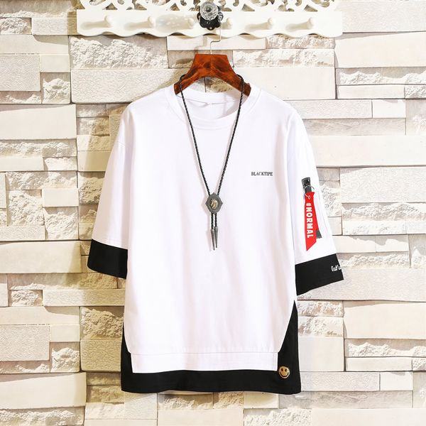 man's t-shirt summer patchwork oversized hip hop japanese streetwear harajuku tshirt male t shirt men kg-42, White;black
man's t-shirt summer patchwork oversized hip hop japanese streetwear harajuku tshirt male t shirt men kg-42, White;black