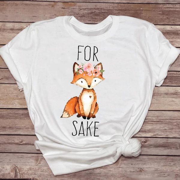 women t shirts cartoon flower fashion spring summer fox animal ladies print graphic t lady shirt female tee shirt, White
women t shirts cartoon flower fashion spring summer fox animal ladies print graphic t lady shirt female tee shirt, White