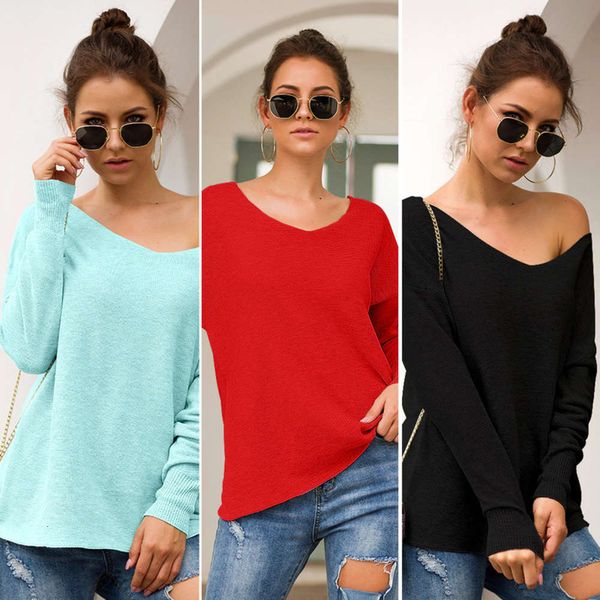 2021 spring summer women's tricolor lazy wind sweater loose knit, White 
2021 spring summer women's tricolor lazy wind sweater loose knit, White