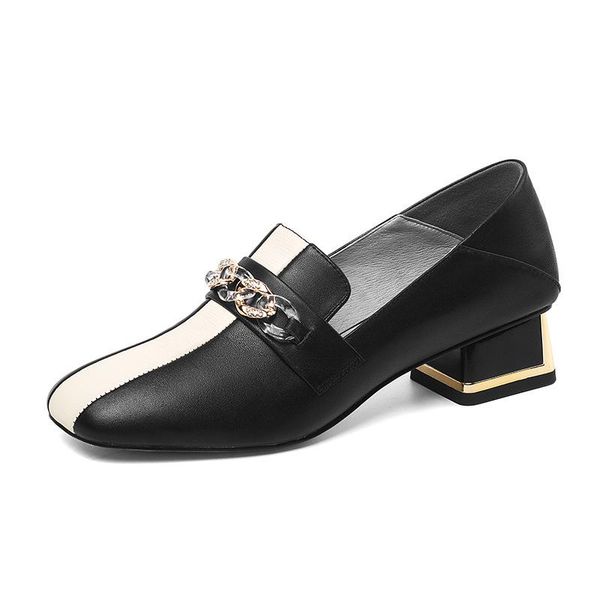 pgxxzlx new 2020 spring new square head single shoes women's genuine leather large size middle heel women's shoes high heels, Black
pgxxzlx new 2020 spring new square head single shoes women's genuine leather large size middle heel women's shoes high heels, Black
