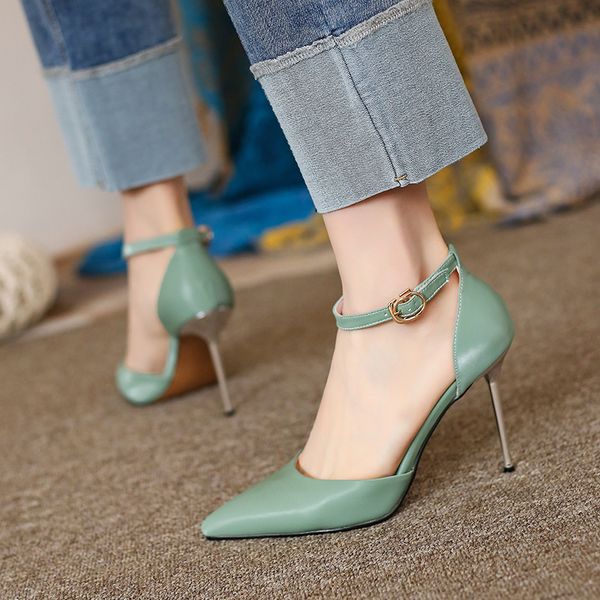 2021 women's high heels to apricot toe green shoes woman party sandals 43 jwc3, Black
2021 women's high heels to apricot toe green shoes woman party sandals 43 jwc3, Black