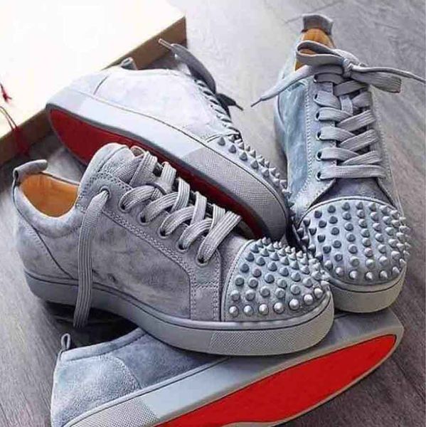 fashion designer men's studded junior spikes flats shoes red bottom men/ women party lovers shoes grey suede leather full rivets sneake, Black
fashion designer men's studded junior spikes flats shoes red bottom men/ women party lovers shoes grey suede leather full rivets sneake, Black
