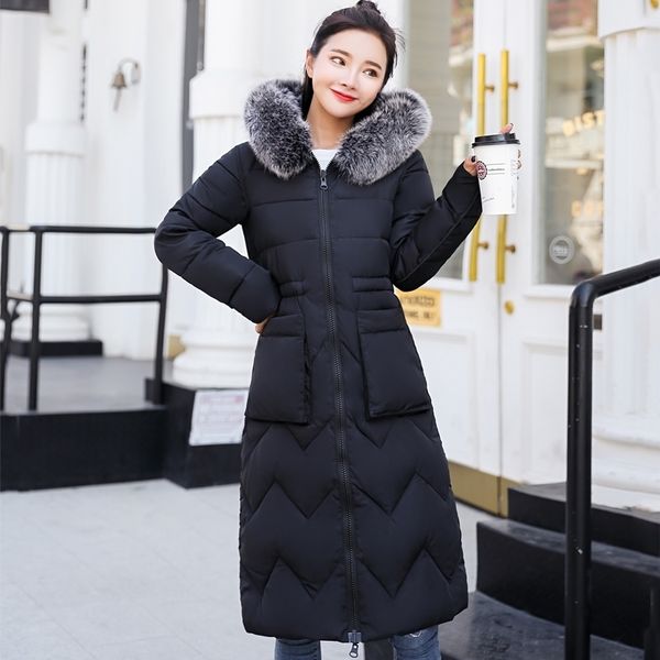 both sides can be worn long down jacket for women large size female new hooded fur collar long down coat plus size parka 201119, Black
both sides can be worn long down jacket for women large size female new hooded fur collar long down coat plus size parka 201119, Black