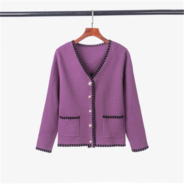 2020 long-sleeved stitching single-breasted style korean style small fragrance loose sweater women's jacket cardigan a2071, White
2020 long-sleeved stitching single-breasted style korean style small fragrance loose sweater women's jacket cardigan a2071, White
