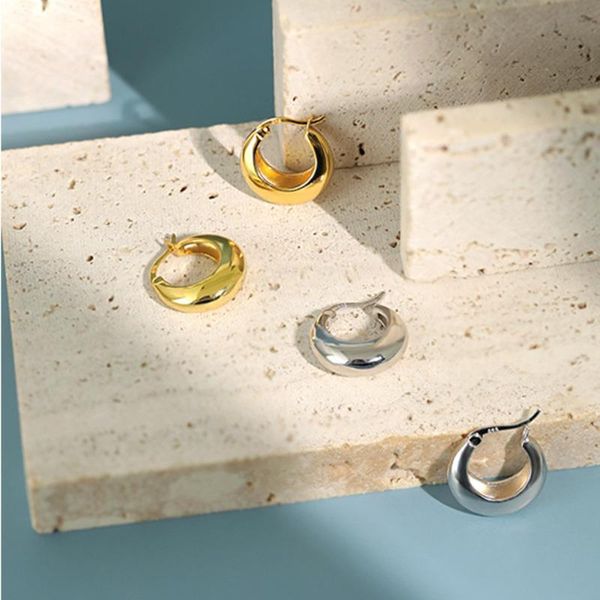 hoop & huggie hoops earring for women 925 sterling silver earrings round minimalist small gold earings pendientes plateados fine jewelry, Golden;silver
hoop & huggie hoops earring for women 925 sterling silver earrings round minimalist small gold earings pendientes plateados fine jewelry, Golden;silver