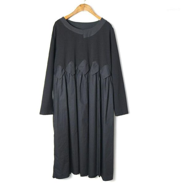 casual dresses women patchwork pleated mixed color dress round neck long sleeve loose fit fashion tide spring autumn 2021 v6791, Black;gray
casual dresses women patchwork pleated mixed color dress round neck long sleeve loose fit fashion tide spring autumn 2021 v6791, Black;gray