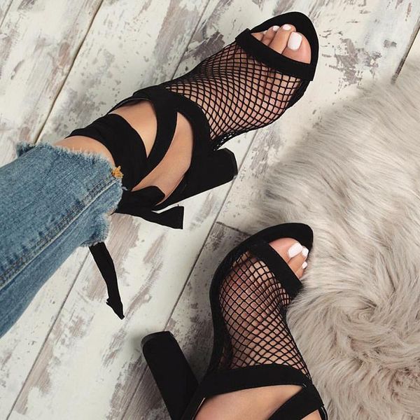 teahoo summer women sandals bandage flock lace up mesh high heels sandals 2018 fashion party shoes woman plus size 11 121, Black
teahoo summer women sandals bandage flock lace up mesh high heels sandals 2018 fashion party shoes woman plus size 11 121, Black