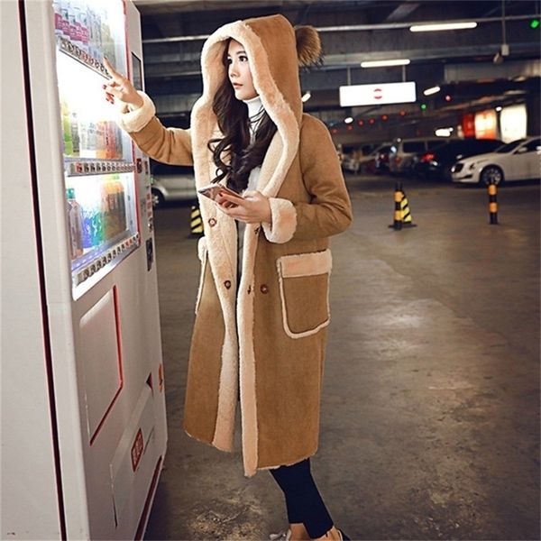 winter long suede leather jacket women plus size female hooded faux fur lined suede jacket woman coat large ladies windbreaker 201223, Black
winter long suede leather jacket women plus size female hooded faux fur lined suede jacket woman coat large ladies windbreaker 201223, Black