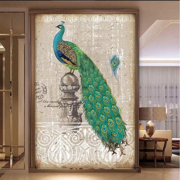 dropship custom mural continental retro peacock mural entrance living room wallpaper decoration painting wall papers home decor
dropship custom mural continental retro peacock mural entrance living room wallpaper decoration painting wall papers home decor