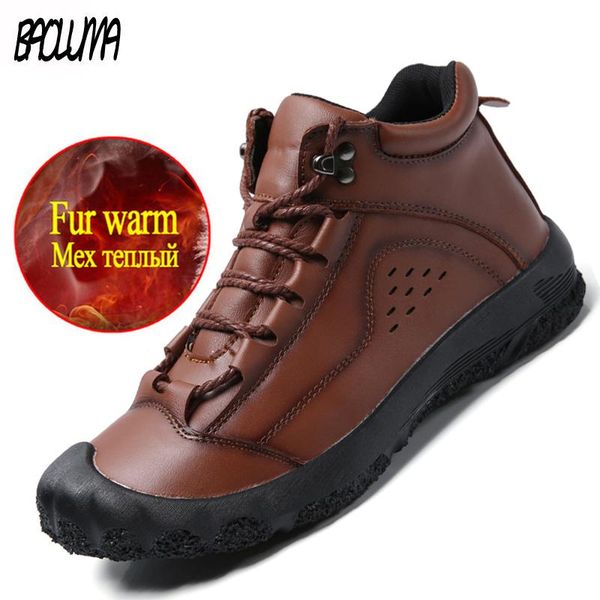 brand men's boots thick plush warm men's snow boots british style platform shoes handmade leather winter, Black
brand men's boots thick plush warm men's snow boots british style platform shoes handmade leather winter, Black