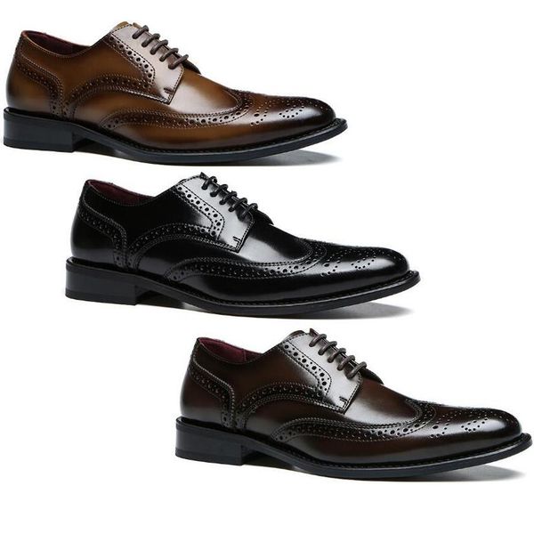 2021 new fashion designer business style mens shoes black brown leather for wedding party flats bottoms men great casual dress shoes
2021 new fashion designer business style mens shoes black brown leather for wedding party flats bottoms men great casual dress shoes