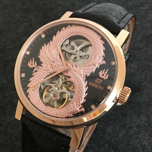 wristwatches carving dragon automatic mechanical men watch rose gold tourbillon wrist as gift a781, Slivery;brown
wristwatches carving dragon automatic mechanical men watch rose gold tourbillon wrist as gift a781, Slivery;brown