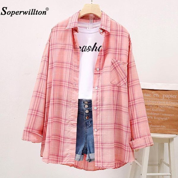 cotton women blouse shirt plaid long sleeve 2019 loose casual plaid long sleeve large size womens blouses pink black yellow1, White
cotton women blouse shirt plaid long sleeve 2019 loose casual plaid long sleeve large size womens blouses pink black yellow1, White
