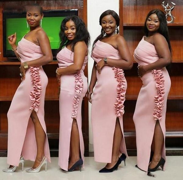 2021 dusty pink bridesmaid dresses mermaid one shoulder ruffles ankle length custom made african maid of honor gown country wedding party, White;pink
2021 dusty pink bridesmaid dresses mermaid one shoulder ruffles ankle length custom made african maid of honor gown country wedding party, White;pink