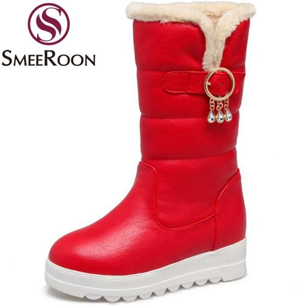 smeeroond crystal height increasing mid calf boots keep warm winter snow boots comfortable round toe woman campus shoes, Black
smeeroond crystal height increasing mid calf boots keep warm winter snow boots comfortable round toe woman campus shoes, Black