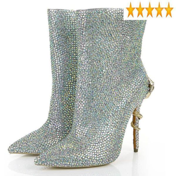 boots heel high arrival for women pointed toe ankle side zipper crystal decoration lady dress wedding shoes boots1, Black
boots heel high arrival for women pointed toe ankle side zipper crystal decoration lady dress wedding shoes boots1, Black