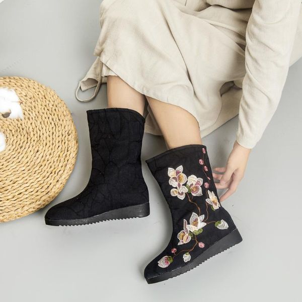 embroidery botas femininas de inverno cotton embroidered casual mid boots women wedges platform canvas pump heels shoes1, Black
embroidery botas femininas de inverno cotton embroidered casual mid boots women wedges platform canvas pump heels shoes1, Black